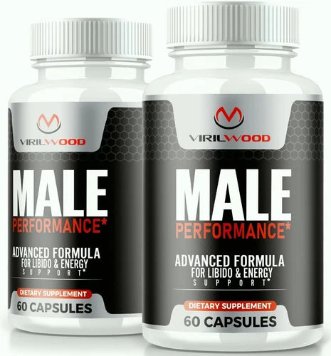 (2 Pack) VirilWood Performance & Drive Pills for Men, Viril Wood Male Support