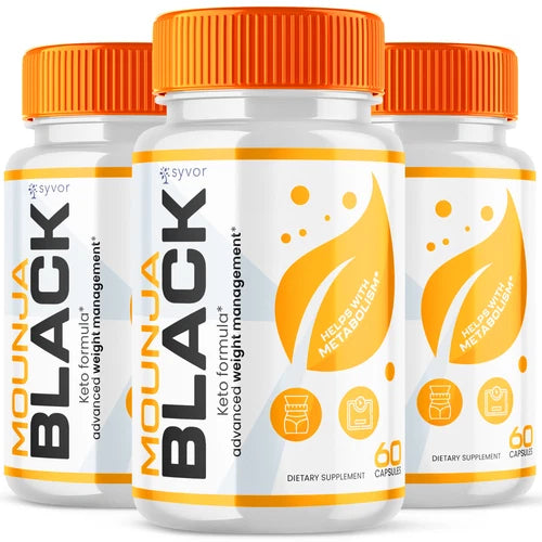 Mounja Black Advanced Formula Natural Energy & Fitness Support 180 Capsules