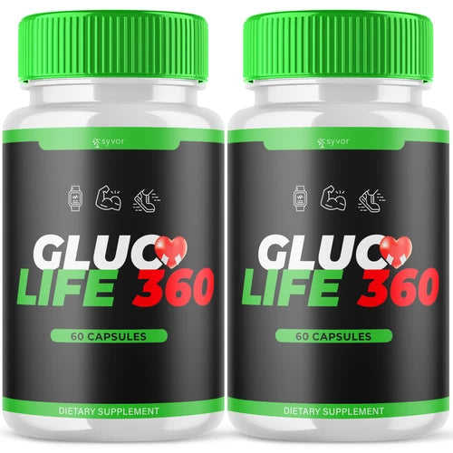 (2 Pack) Gluco Life 360 Blood Balance Advanced Support Glycogen Vitamin 120 Caps