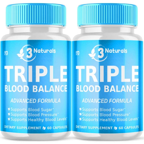 3 Naturals Triple Blood Balance - Supports Pressure & Sugar level (2 Pack)