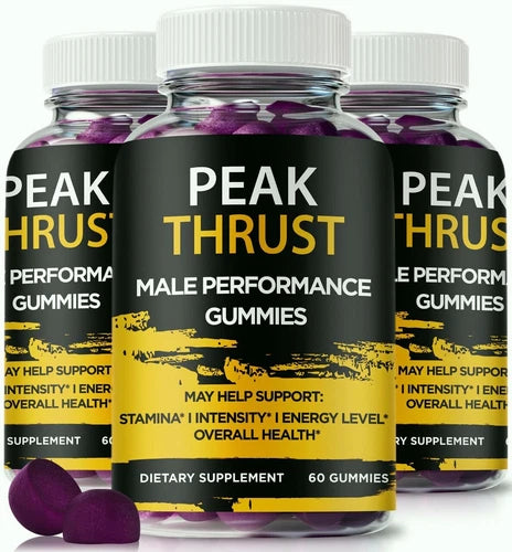 (3 Pack) Peak Thrust Gummies for Men, PeakThrust Enhancement Me, Male Gummy