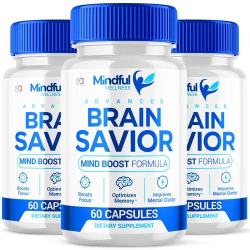 Mindful Wellnes Brain Savior Nootropic, Brain Booster for Memory & Focus 3 Pack