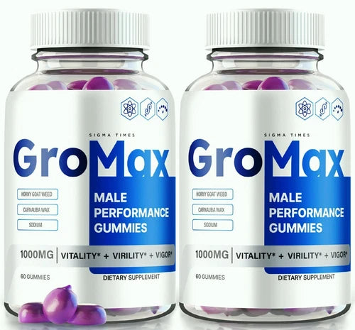 (2 Pack) Gromax Advanced Male Gummies to Boost Stamina and Male Performance