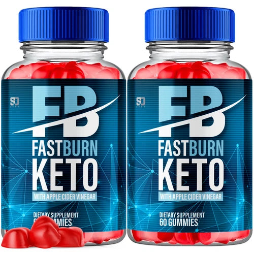 (2 Pack) Fast Burn Keto Gummies, Fastburn ACV Keto Weight Loss (120 Gummies)