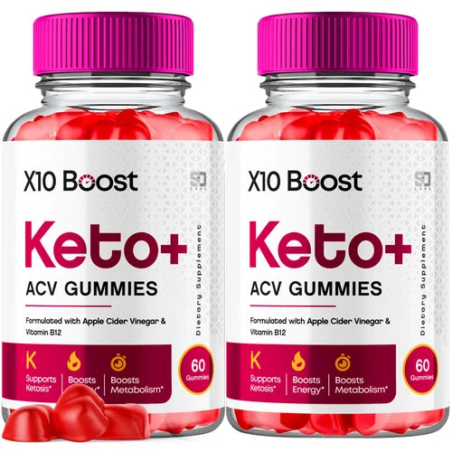 (2 Pack) X10 Boost Keto, X10 Boost Keto ACV Weight Loss Gummies (120 Gummies)