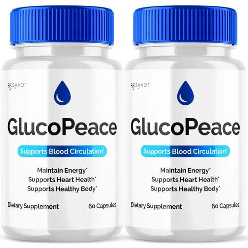 (2 Pack) GlucoPeace Blood Support Gluco Peace Glycogen Supplement 120 Capsules