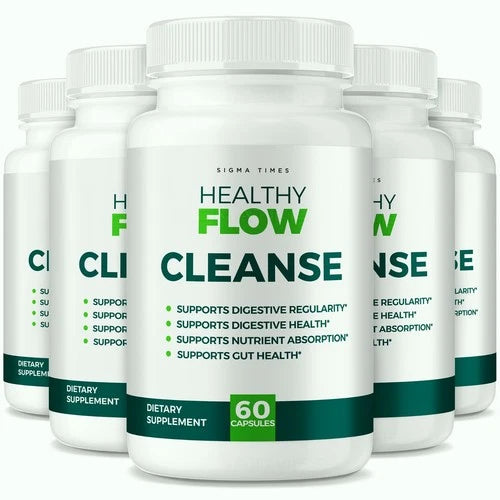 (5 pack) Healthy Flow Cleanse, HealthyFlow Cleanse & Detox Support for Digestion