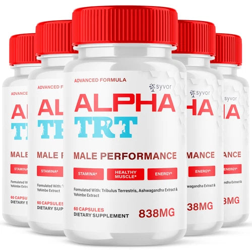 (5 Pack) Alpha TRT Pill for Men Advanced Formula Vitamin Supplement 300 Capsules