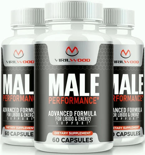 (3 Pack) VirilWood Performance & Drive Pills for Men, Viril Wood Male Support