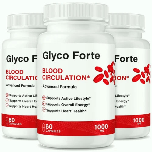 (3 Pack) Glyco Forte Blood Support Pills , GlycoForte for Blood Pressure & Sugar