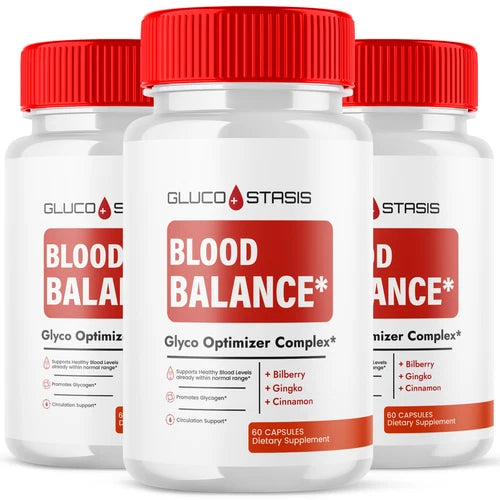 (3 Pack) Gluco Stasis Blood Balance Advanced Support Glycogen Vitamin 180 Caps