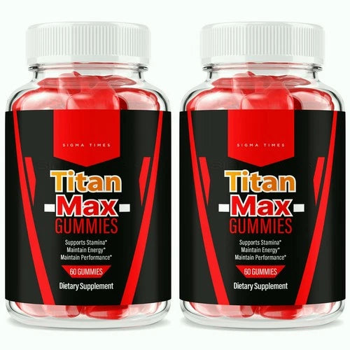 (2 Pack) Titan Max for Men, TitanMax Testo Support Male Gummy