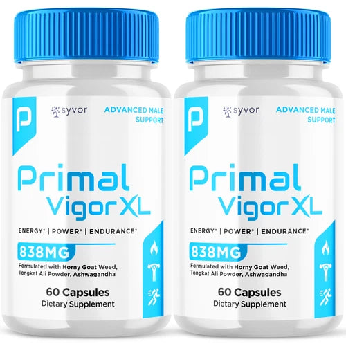 Primal Vigor XL Support Vitamin Maximum Strength Supplement for Men 120 Capsules
