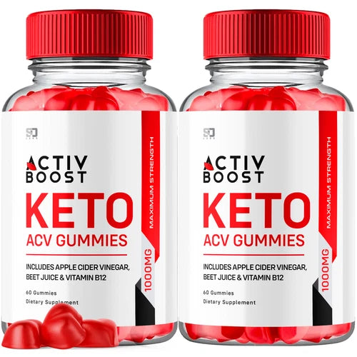 (2 Pack) Activ Boost Keto ACV Gummies for Weight Loss & Fat Burn (120 Gummies)