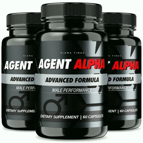 (3 Pack) Agent Alpha Capsules for Men, AgentAlpha Male Health Support