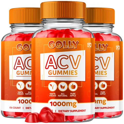 (3 Pack) Golly ACV, Golly ACV Keto Weight Loss & Fat Burn Gummies (180 Gummies)
