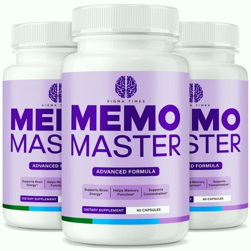 (3 pack) Memo Master – MemoMaster Brain Support for Focus & Cognitive Sharpness