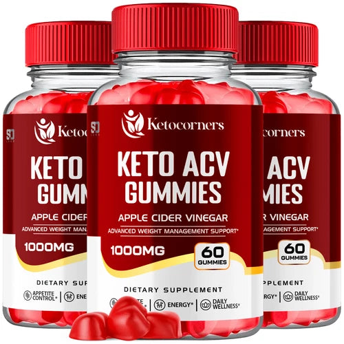 Ketocorners Keto ACV Gummies - Boost Energy and Weight Management (3 Pack)