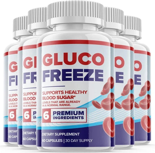 Glocufreeze Pills - Gluco Freeze Pills For Blood Sugar Support ORIGINAL - 5 Pack