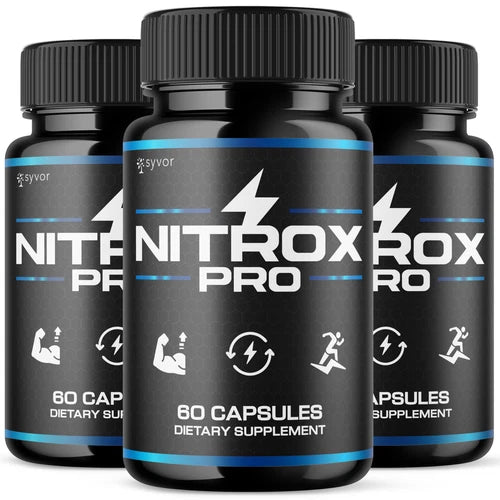 (3 Pack) Nitrox Pro for Men Advanced Max Formula Vitamin Supplement 180 Capsules