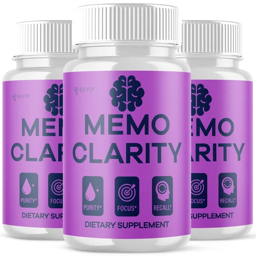 (3 Pack) Memo Clarity Nootropic All Natural Formula Brain Supplement 180 Capsule