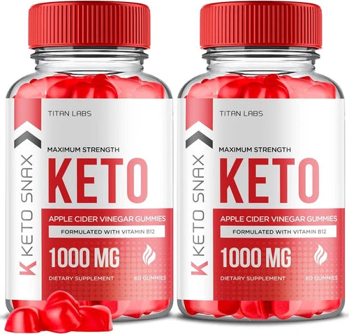 (2 Pack) Keto Snax ACV Gummies, Keto Snax Apple Cider Vinegar Keto (120 Gummies)
