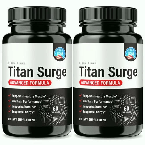 (2 Pack) Titan Surge for Men, TitanSurge Supplement for Peak Performance