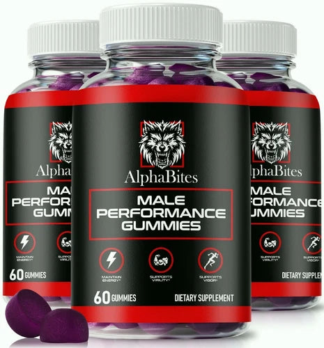(3 Pack) Alpha Bites Gummies For Men, AlphaBites ED Gummies Male BIGD