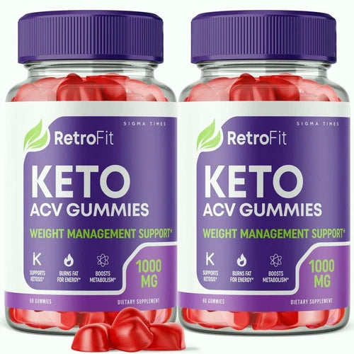 (2 Pack) RetroFit Keto Gummies - Keto ACV Gummies for Advanced Weight Loss