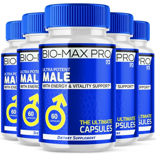 (5 Pack) Bio Max Pro Pills - Maximize Energy, Vitality & Stamina - 300 Capsules