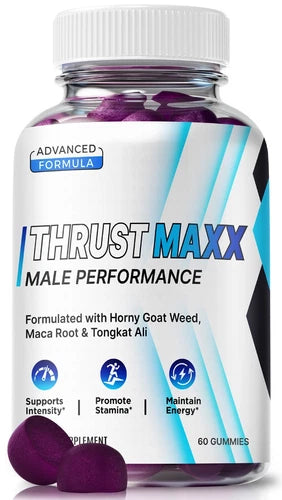 Thrust Maxx Performance Booster Gummies, Advanced Formula Gummy 60ct