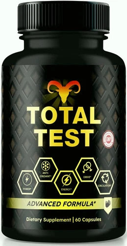 Total Test for Men, Male Pills to Enhance Muscle Growth & Energy Levels 60ct