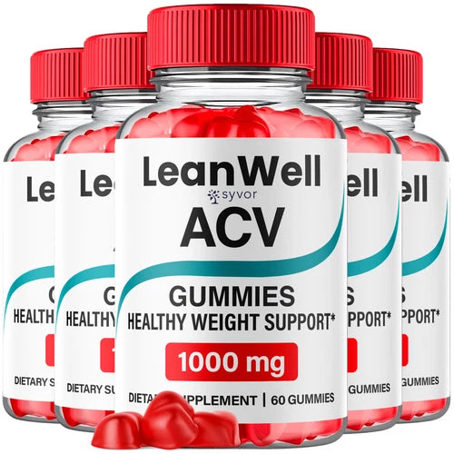 (5 Pack) LeanWell Keto ACV Gummies 1000MG LeanWell Formula Vitamin 300 Gummies