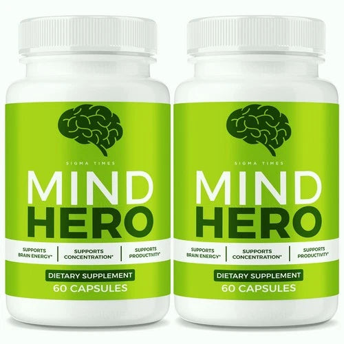 (2 Pack) Mind Hero Brain Supplement - MindHero Brain Health and Memory Support