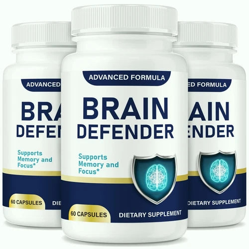 (3pk) Brain Defender Memory & Brain Support Capsules, Advanced Cognitive Formula