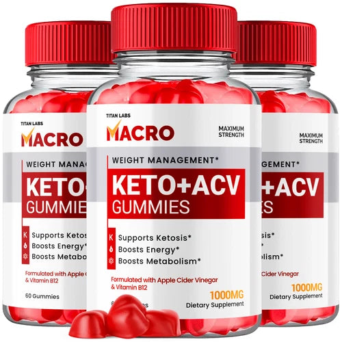 (3 Pack) Macro Keto ACV, Keto Macro Keto ACV Weight Loss Gummies (180 Gummies)