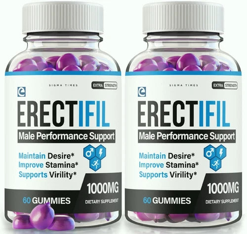 (2 Pack) Erectifil Male Health Gummies, Stamina & Virility Supplement for Men