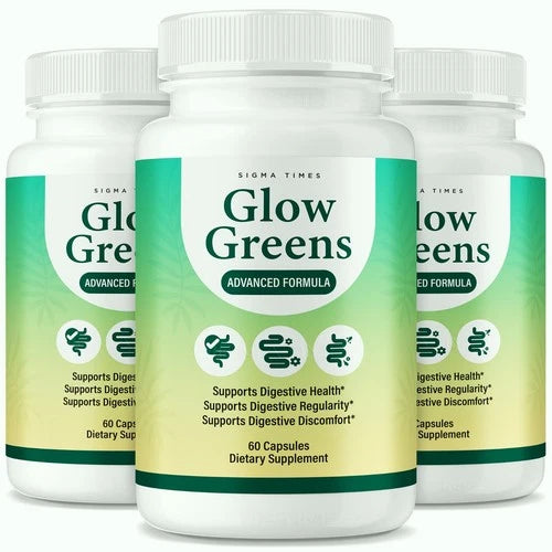 (3 pack) Glow Greens Capsules - GlowGreens Powder in Capsule Form for Digestion