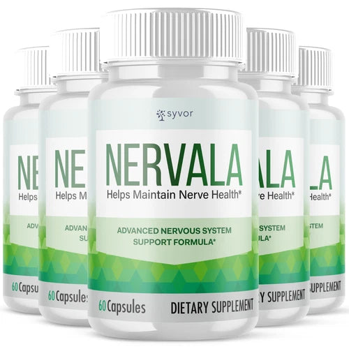 (5 Pack) Nervala Nerve Nootropic All Natural Super Nerve Supplement 300 Capsules