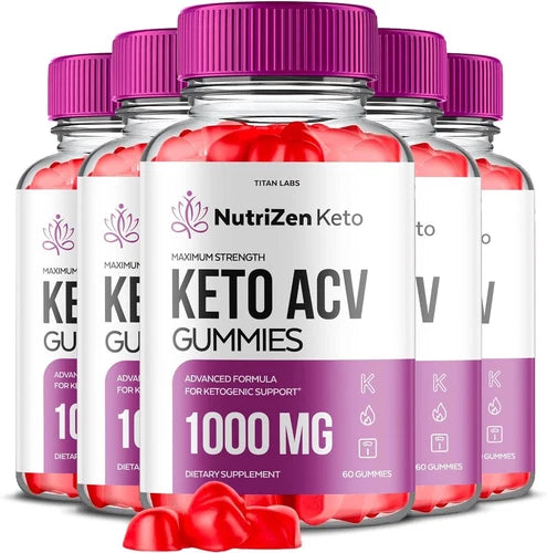 (5 Pack) Nutrizen Keto Gummies, Nutrizen ACV Gummies Weight Loss (300 Gummies)