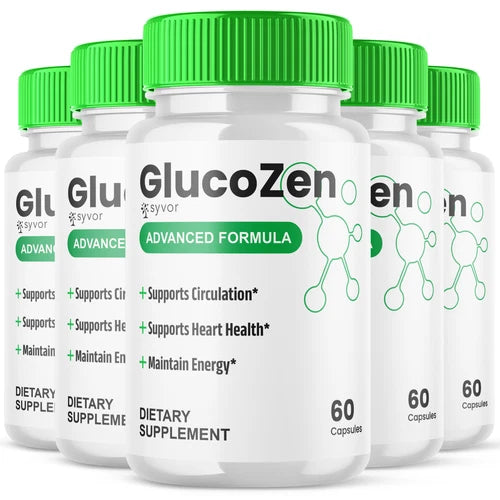 (5 Pack) GlucoZen Blood Balance Advanced Support Glycogen Vitamin 300 Capsules