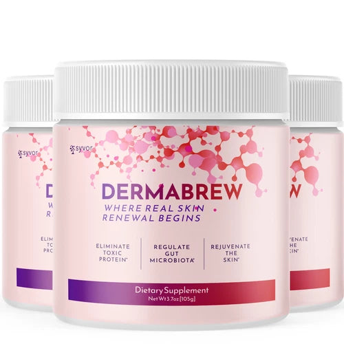 (3 Pack) Dermabrew Powder Support For Weight Management & Fitness 90 Servings