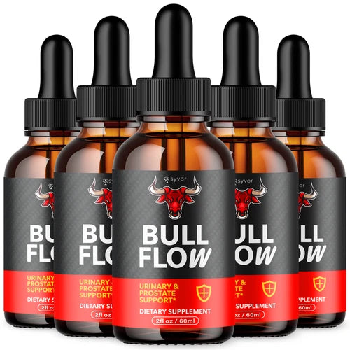 (5 Pack) Bull Flow Drops Prostate Support Advanced Vitamin Supplement 120 Serves