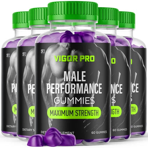 (5 Pack) Vigor Pro Gummies For Men, Advanced Performance Supplement 300 Gummies