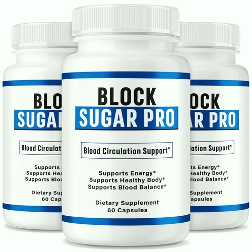 (3 Pack) Block Sugar Pro Capsules, Advanced Blood Support Formula