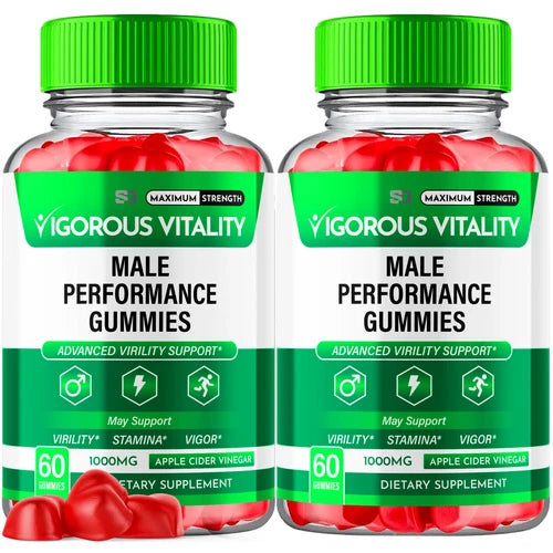 Vigorous Vitality Men's Formula Gummies Boost Stamina & Endurance (2 Pack)