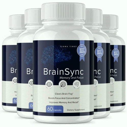 (5 pack) BrainSync Capsules- Advanced Cognitive Enhancer for Focus