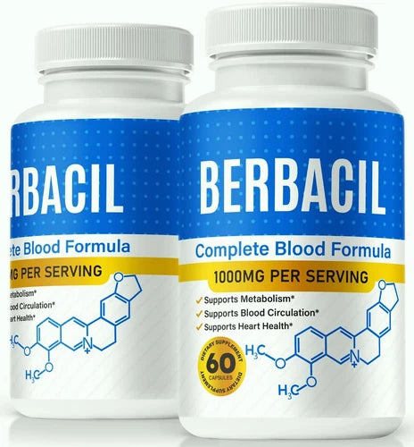 (2 Pack) Berbacil Capsules to Support Healthy Blood Sugar and Pressure Levels